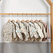 Unisex Baby Long Sleeve Bib Waterproof Debris Collection Pocket Toddler Feeding Apron