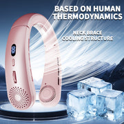 Portable Neck Fan with 100-Speed Adjustable, USB Rechargeable, Wearable Design