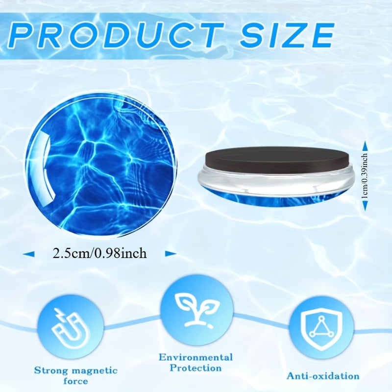 Shisha Arı va Okean Mavzusidagi Muzlatgich Magnitlari 12 ta to'plam - Oq doska, shkaf va idish yuvish mashinasi uchun doira shaklidagi magnit stikerlar - Oshxona, Ofis yoki Sinf xonasi bezatish uchun mukammal