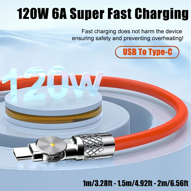 120W USB C Charging Cable for Fast Data Transfer and Power for Mobile Devices