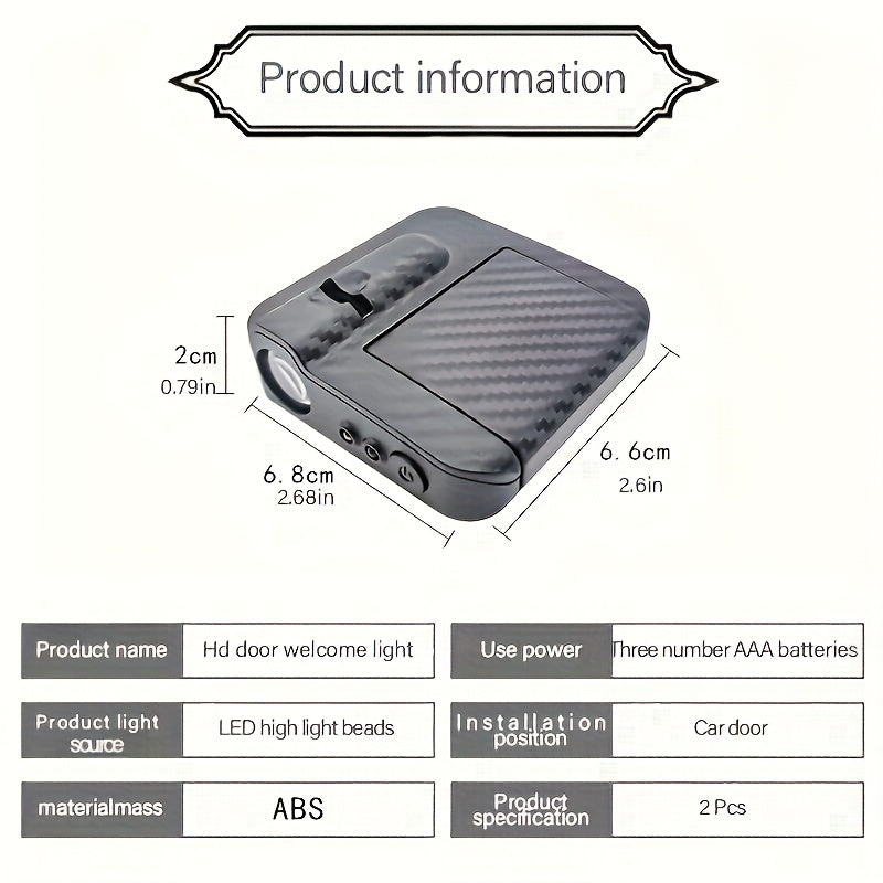 Car Door Lights 2pcs Pair, LED Interior Accent Lighting for Vehicles