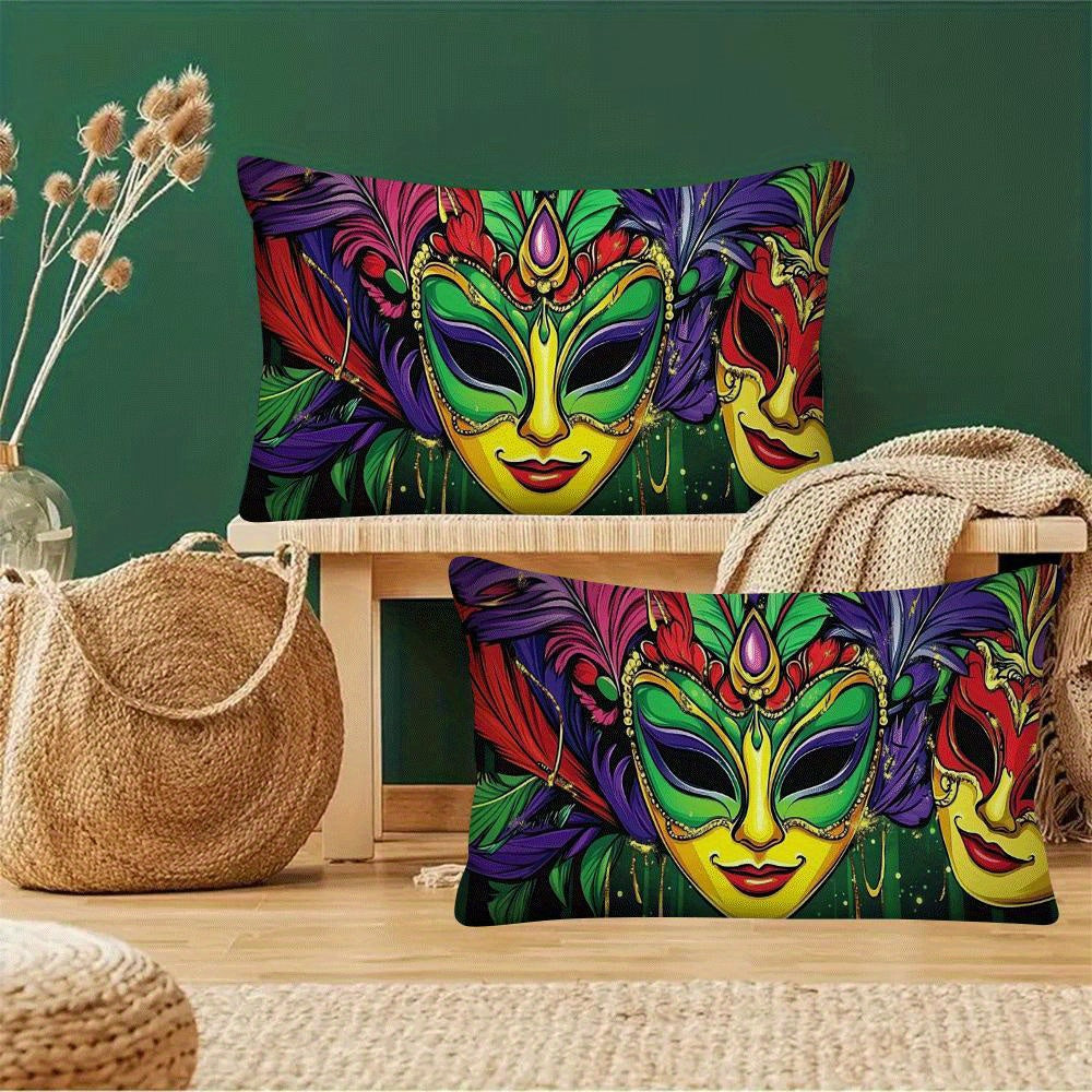 Juego de 2 fundas de cojín abstractas tribales africanas 50.8x30.48cm para decoración de hogar y exterior