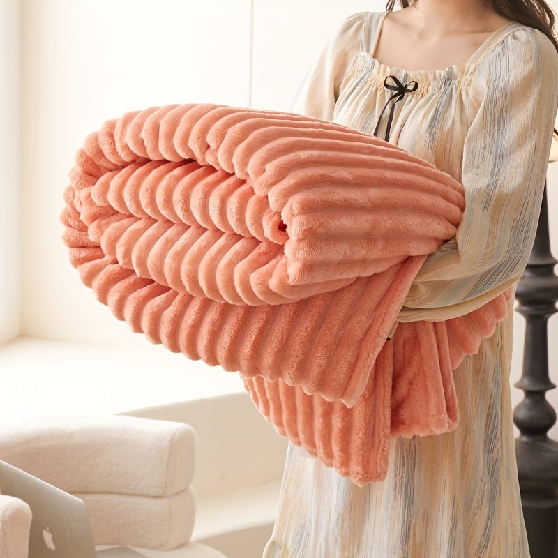 Faux Fur Blanket Soft Lightweight Polyester Multi-Use for Bed Sofa Car Travel