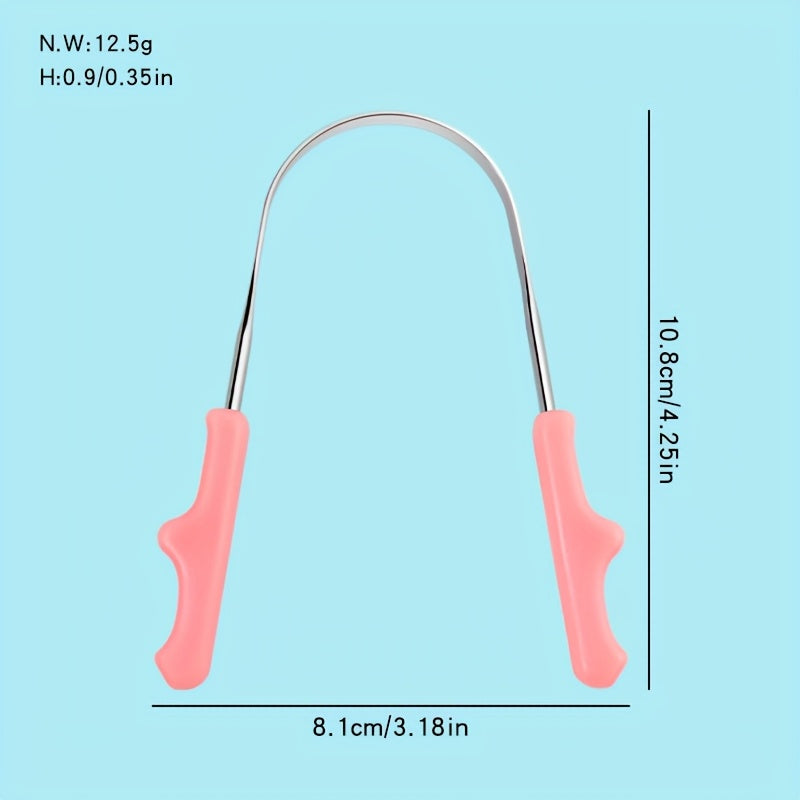 Unisex Stainless Steel Tongue Cleaner Durable Metal Mouth Freshener