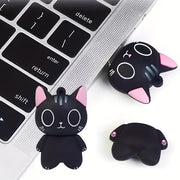 Cute Cat USB Flash Drive 128GB Silicone Portable Data Storage Device