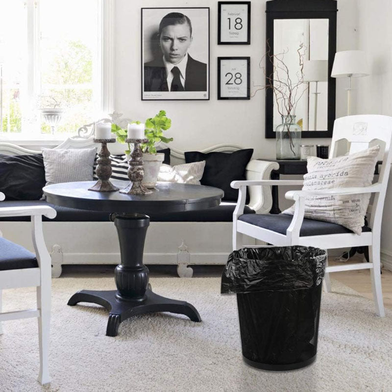 100 Black Garbage Bags 4 Rolls Household Trash Liners Strong Load-Bearing