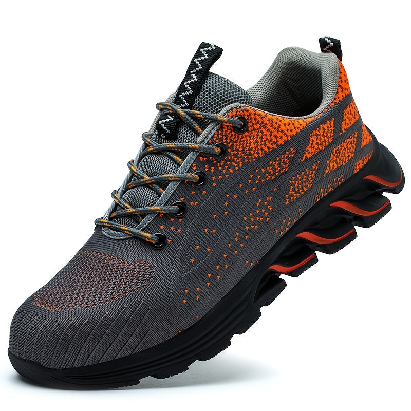 Breathable Safety Sneakers with Steel Toe Puncture-Proof Sole for All Seasons