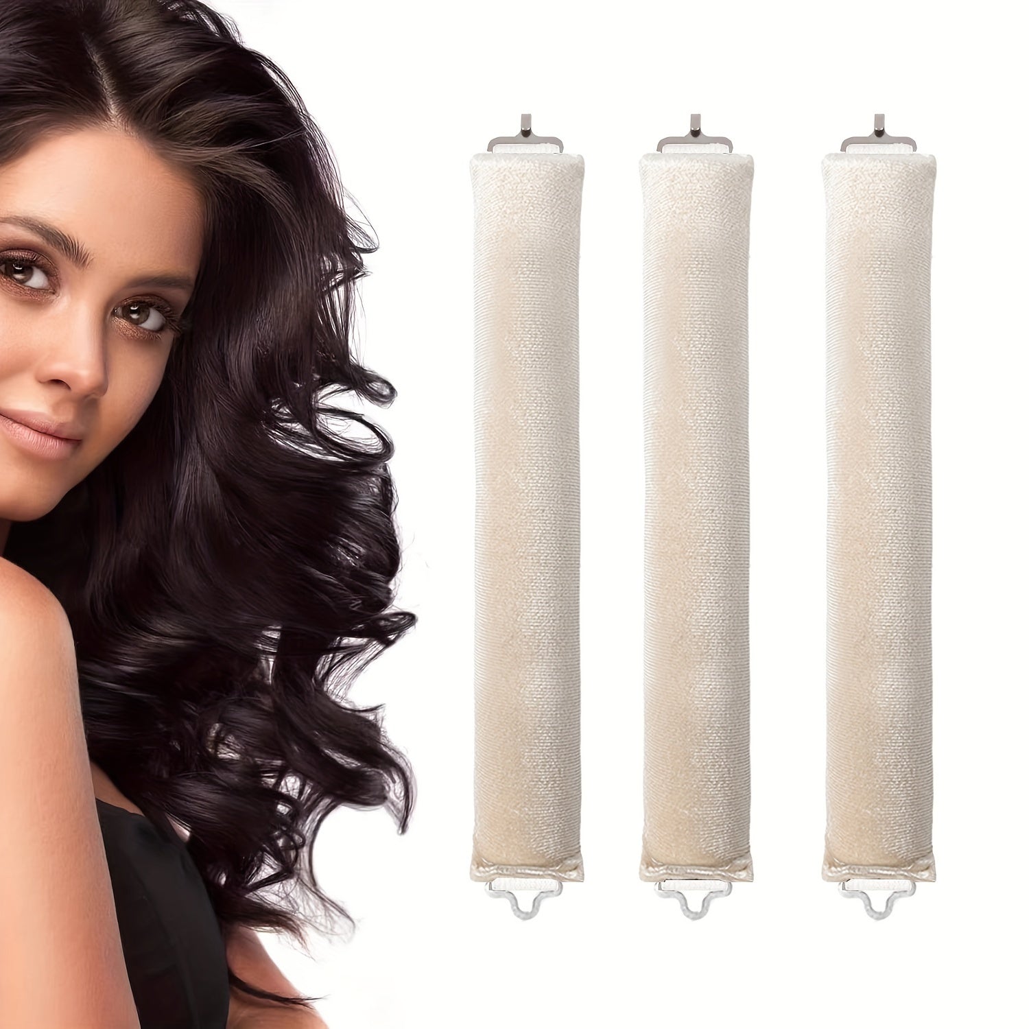 Juego de rulos big wave unisex para cabello rizado fácil de usar 3-pack