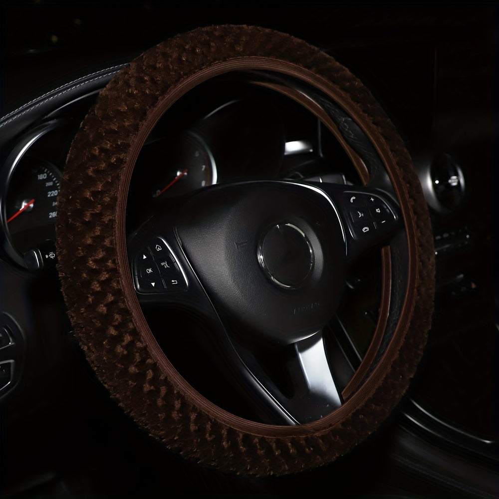 Ayollar uchun nuqtali fleece avtomobil g'ildirak qopqog'i, issiq ichki aksessuarlar