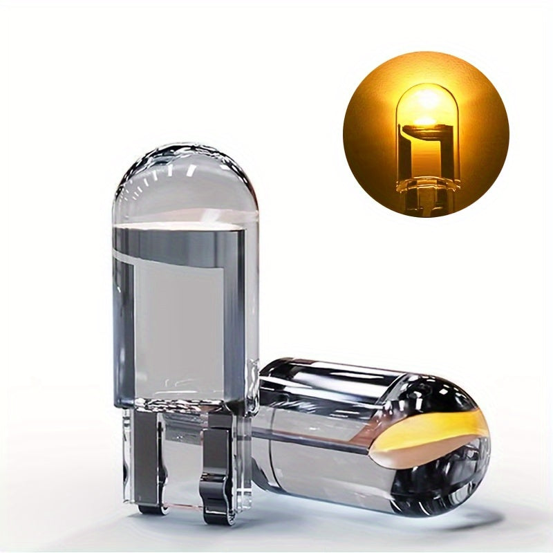 10pcs LED License Plate Bulbs 6000K COB Dome Lights Clear Acrylic