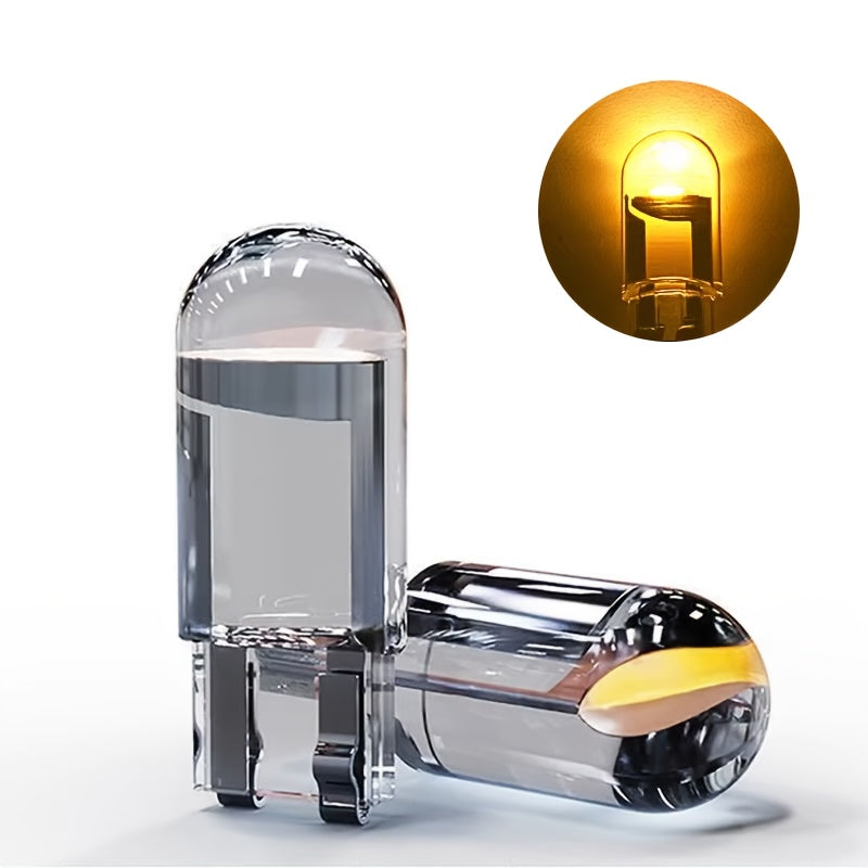 10pcs LED License Plate Bulbs 6000K COB Dome Lights Clear Acrylic