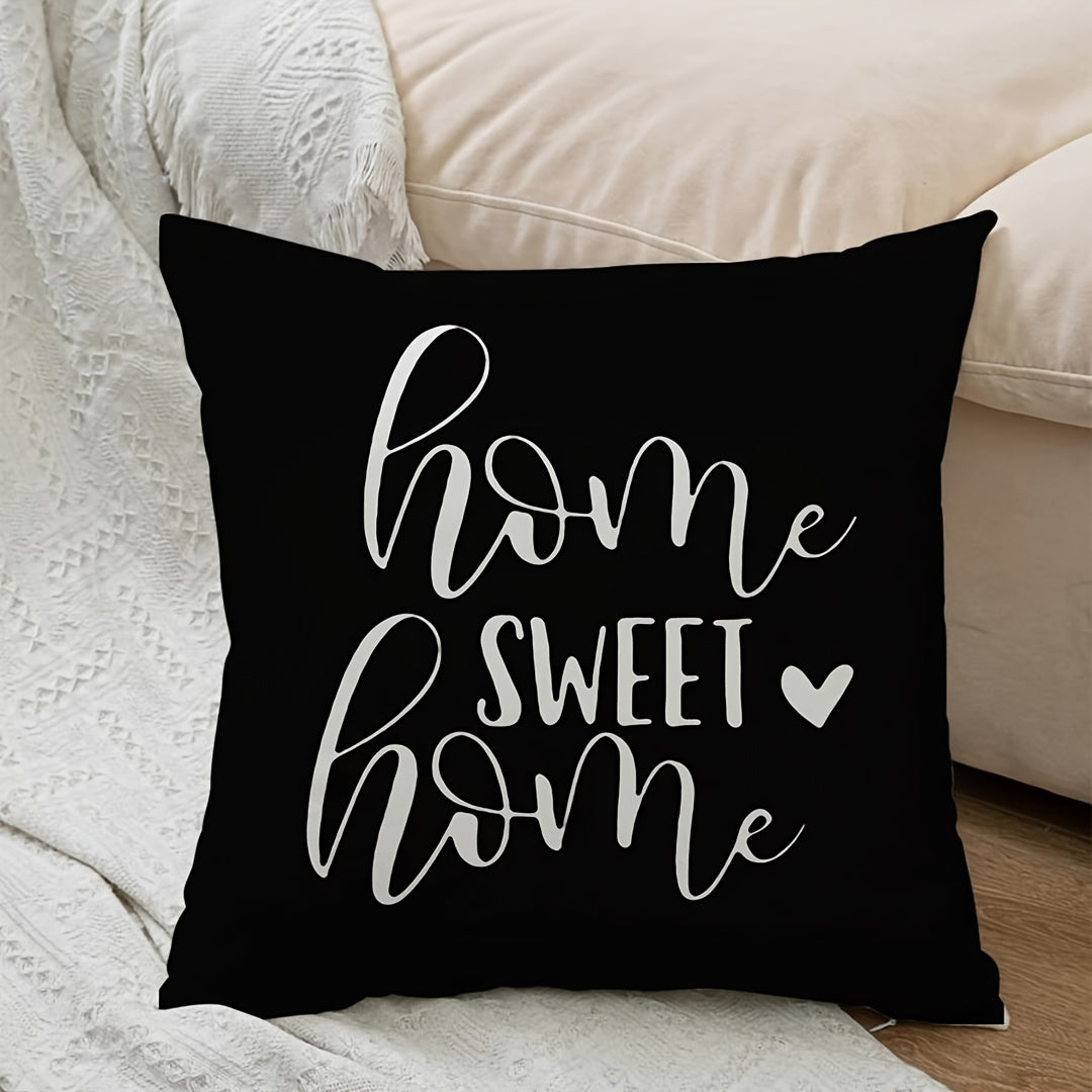 Modern Throw Pillow Cover 45cm Square Letter Graphic Home Decor Sofa Cushion