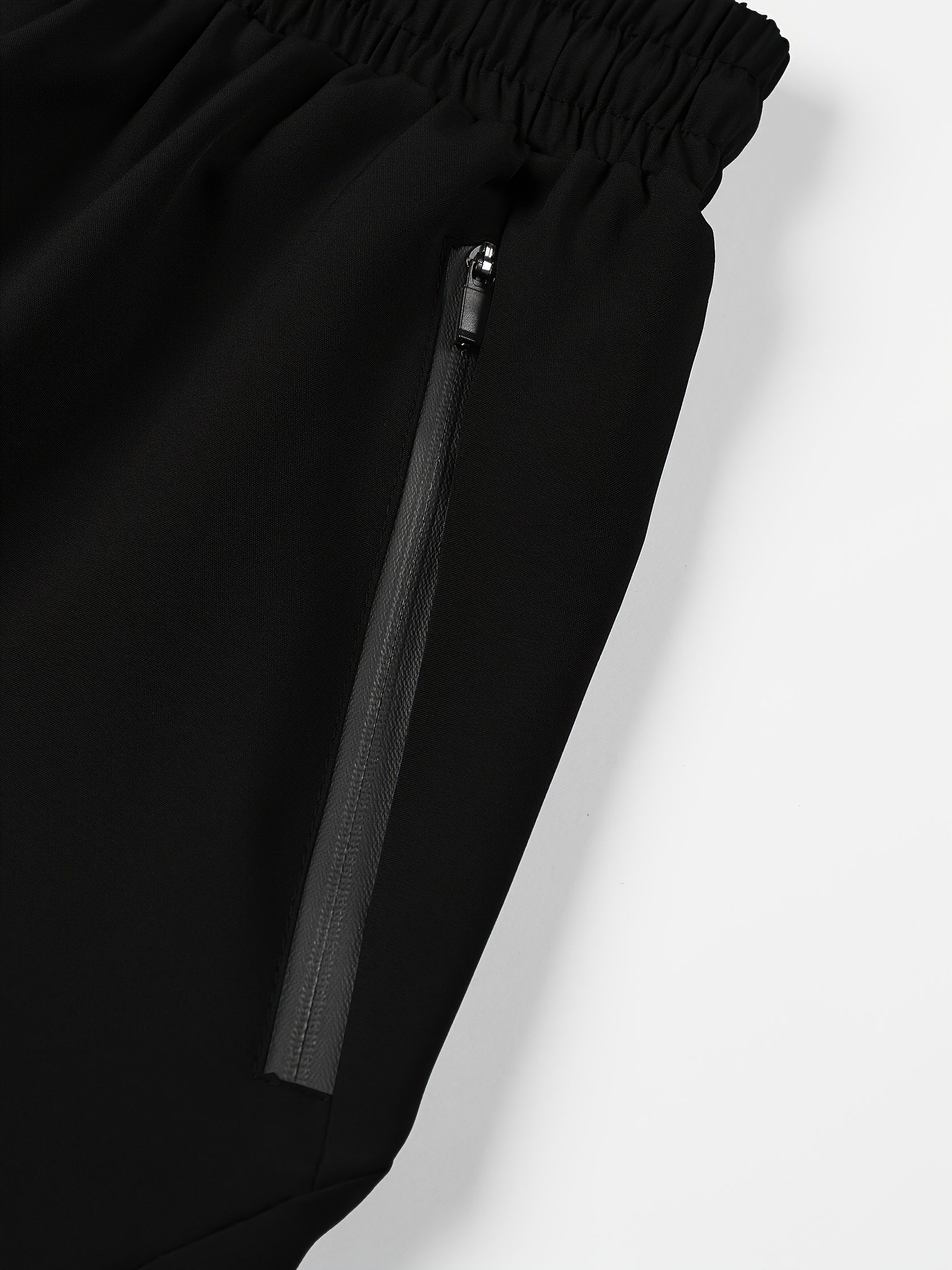 Мужские спортивные шорты большого размера Быстросохнущие дышащие полиэстеровые с карманами на молнии для бега, тренировок, велоспорта, походов