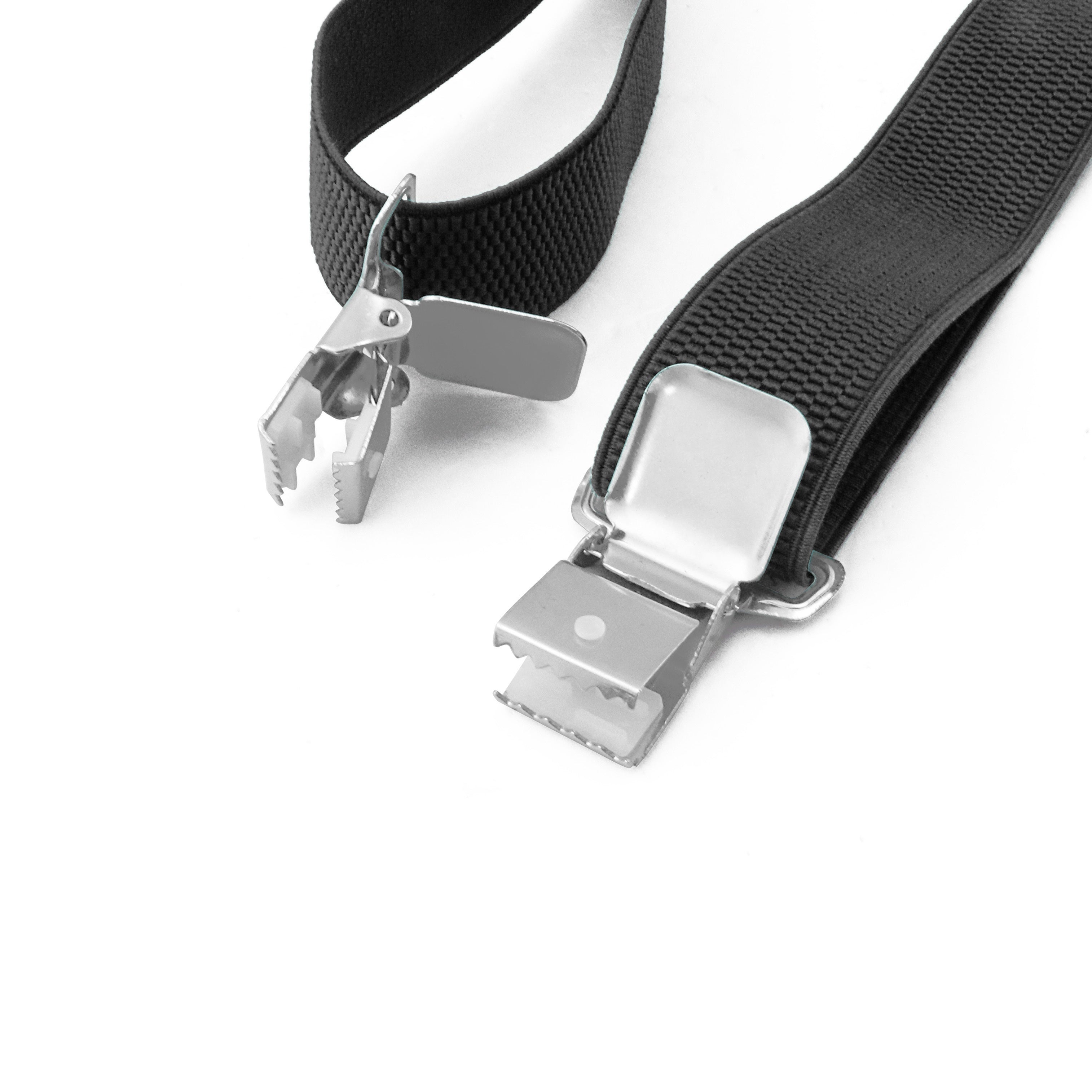 Men's Suspenders Elastic Polyester with Metal Clips Adjustable 1.5 Inch Wide