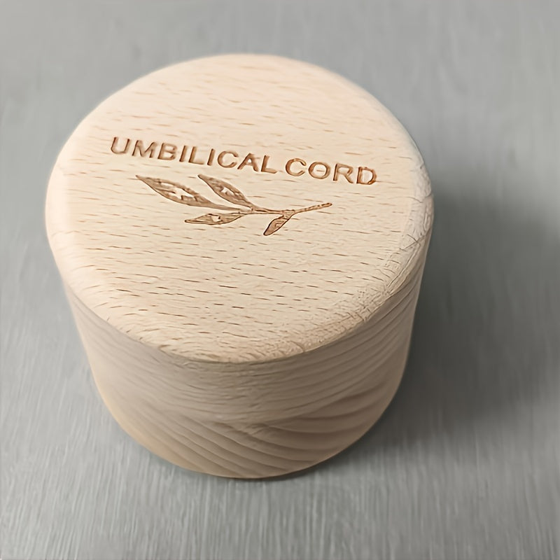 Wooden Keepsake Box for Umbilical Cord and Hair Vintage Style Baby Gift