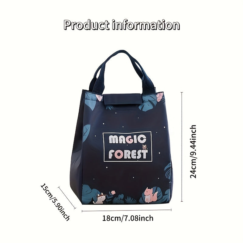 Оставайтесь на высоте с утепленной сумкой для обеда Cartoon! Изготовлена из алюминия и оксфордской ткани, непромокаемая и портативная. Идеально подходит для пикников и бенто-боксов. Легко стирать вручную.