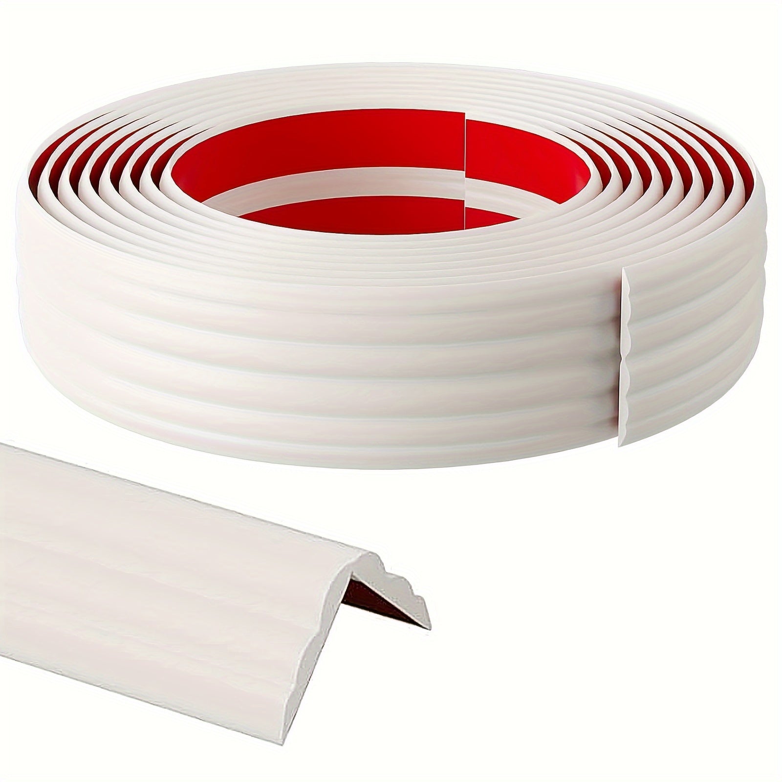 White Rubber D-Shaped Sealing Strip 3/6/10/20m Windproof Dustproof Self-Adhesive