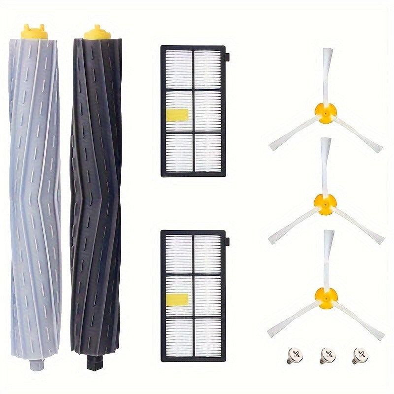 iRobot tozalagichlari uchun mo'ljallangan 7 ta HEPA filtrlar to'plami, 800, 900, 860, 870, 880, 966, 980 modellari bilan mos keladi - Pol cho'tkasi qo'shimchasi kiritilgan