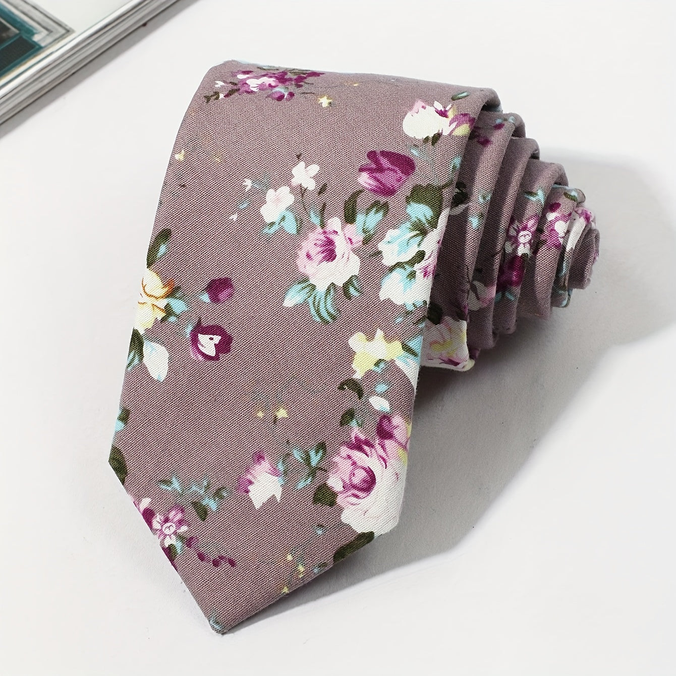 Men's Floral Print Party Tie for Formal Occasions