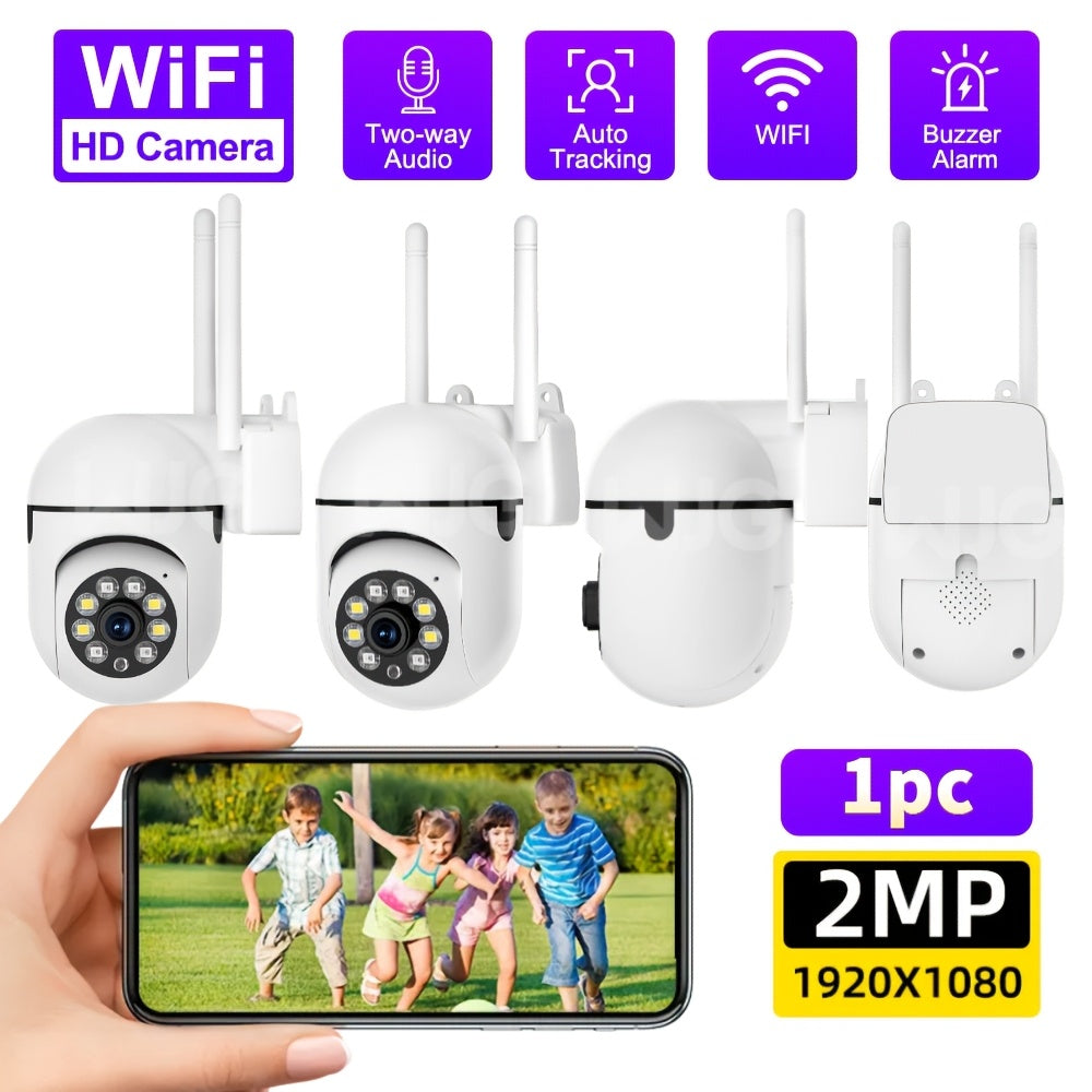 2MP HD WiFi Security Camera with Full-Color Night Vision Two-Way Audio Motion Detection Smartphone Compatible