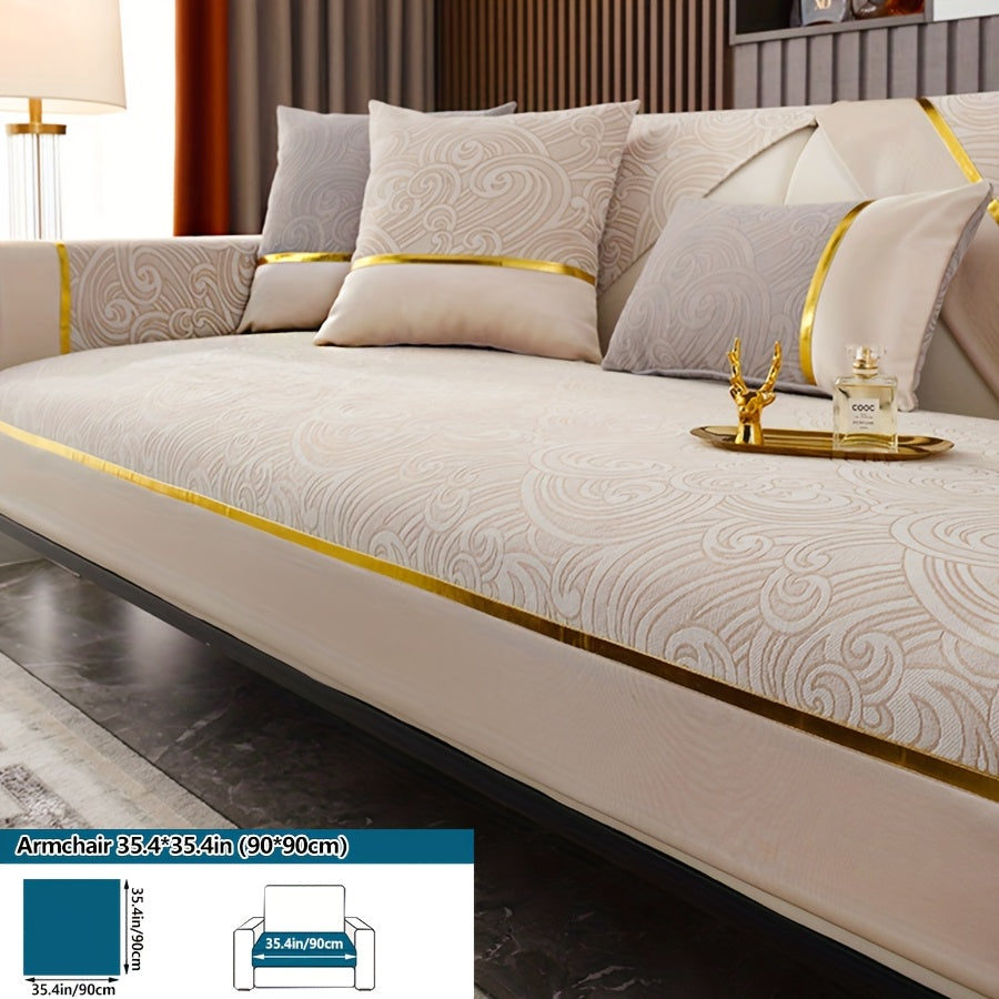 Chenille Cloud Pattern Sofa Cover Full Cover for Four Seasons