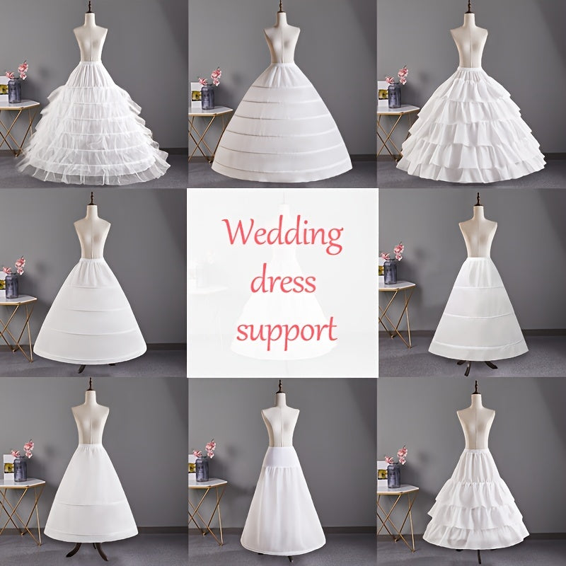 6-Hoop Wedding Dress Petticoat No Tulle Hand Washable Polyester Formal Wear