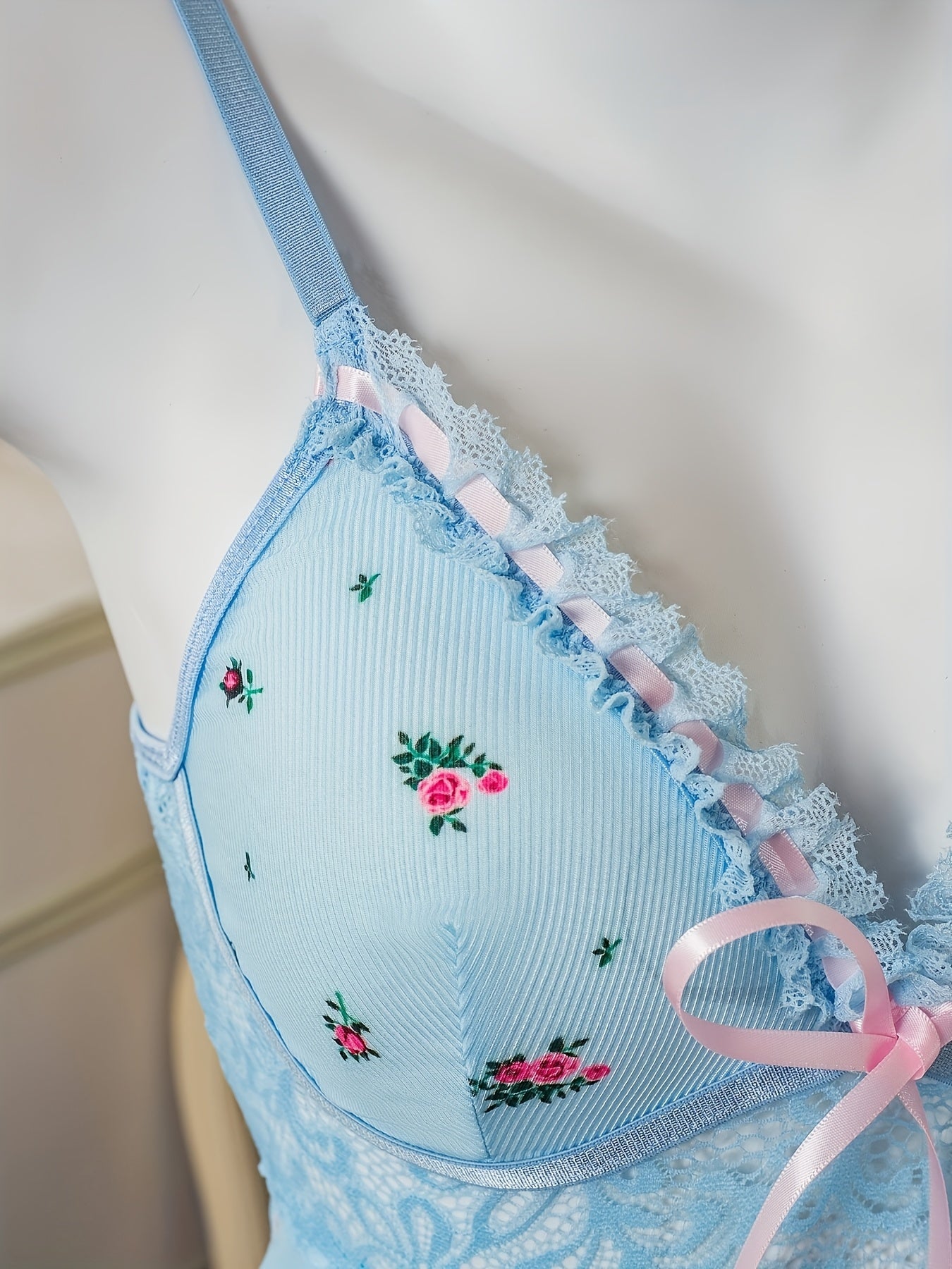 Women's Rose Lace Strap Dress for Summer Casual Evening Wear