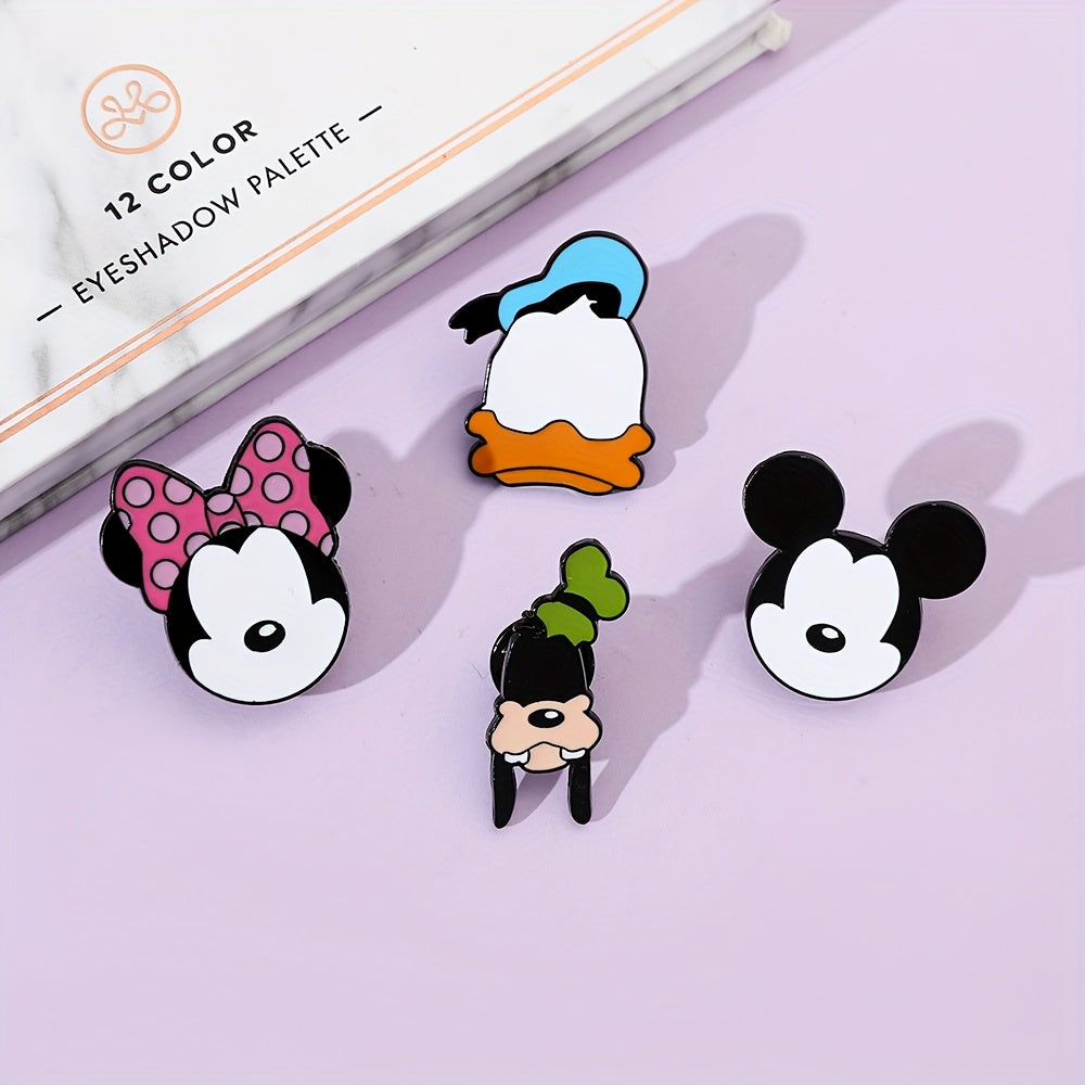 Set of 5 Cartoon Enamel Brooch Pins for Clothes and Bags Irregular Shapes