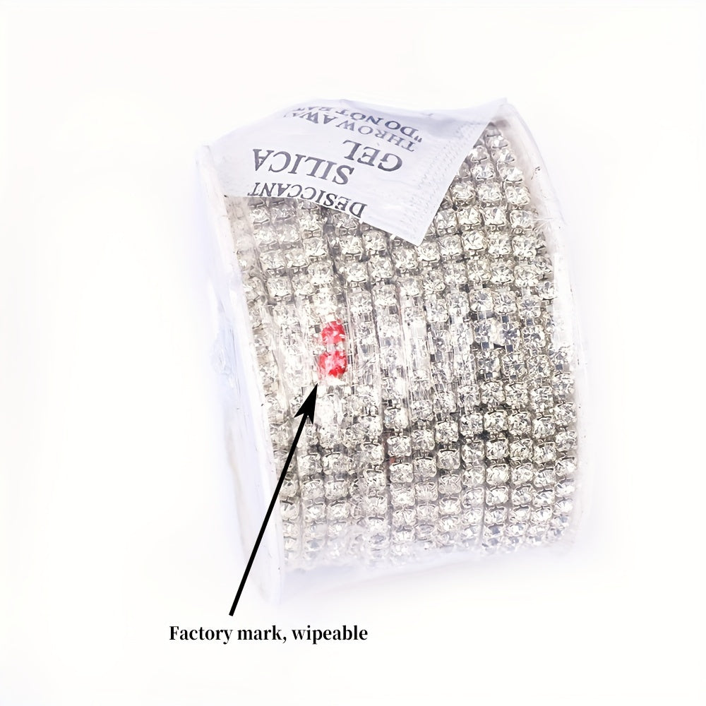 10 Yards Glitter Crystal Rhinestone Chain for Sewing and DIY Jewelry Making