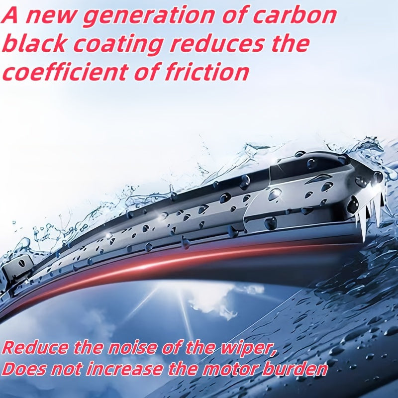 Универсальная черная покрытая щетка стеклоочистителя с двойной направляющей, 6 полос, ультра-тихая, долговечная