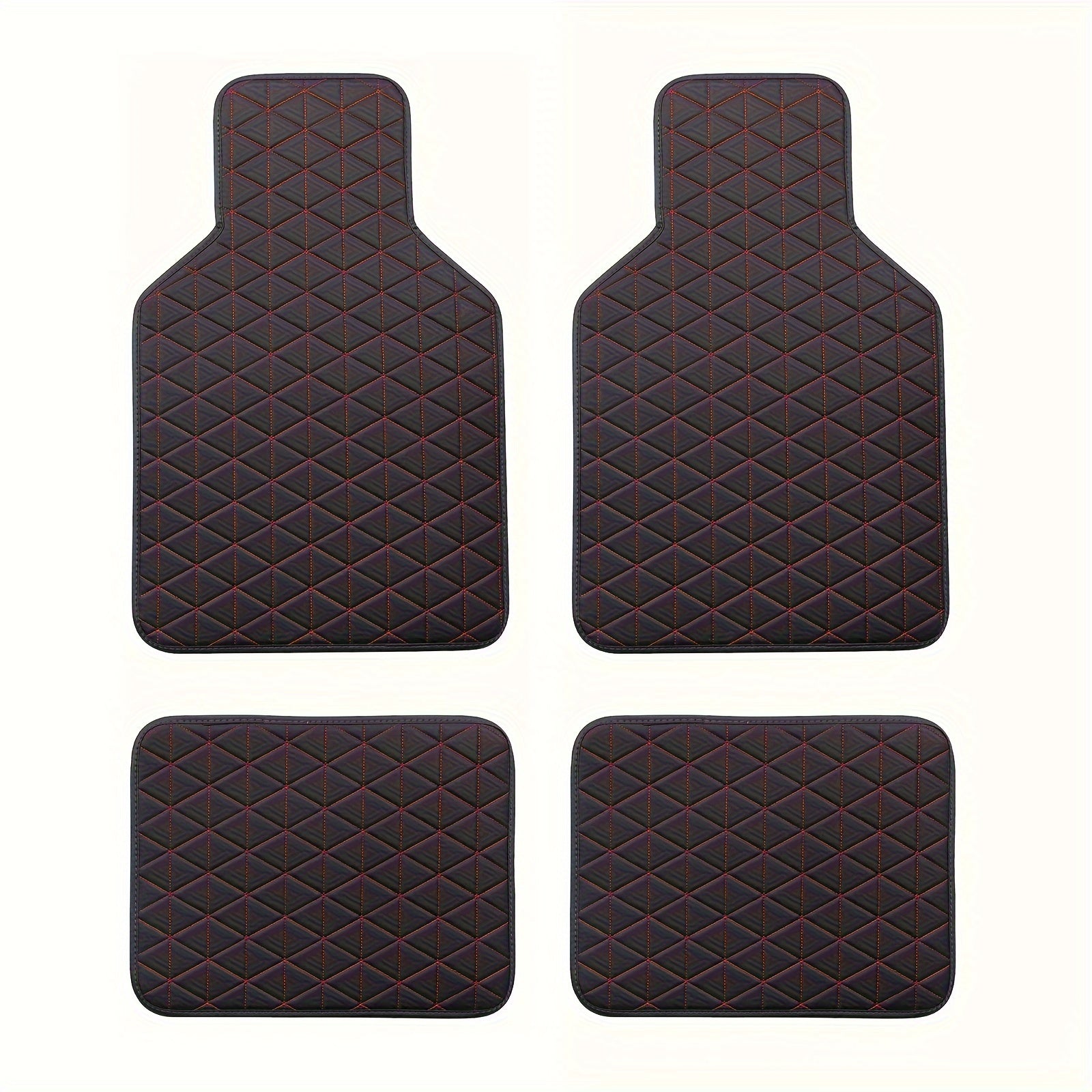 Universal Waterproof PU Leather Car Floor Mats Set for Men and Women