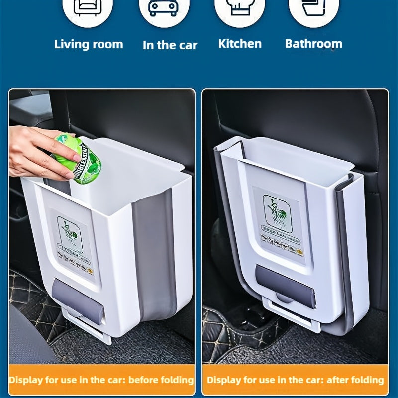 Складной пластиковый автомобильный мусорный бак настенный, подвесной, для кухни и ванной