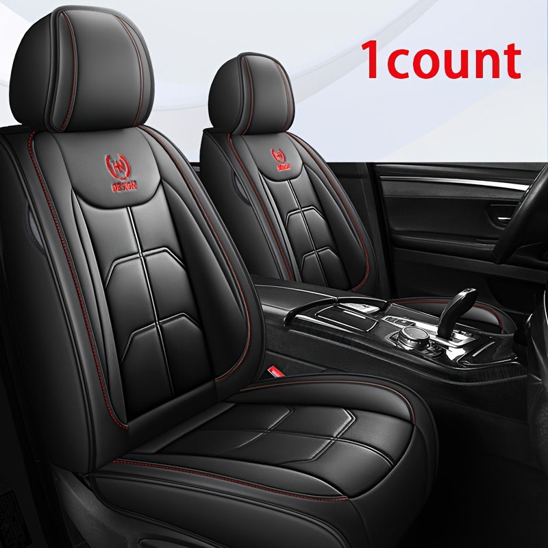Universal Faux Leather Car Seat Cover for Front Seats, Hand Washable