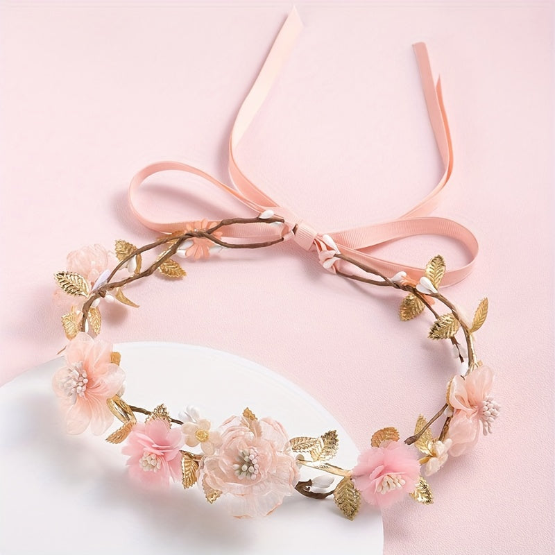Princess Fairy Style Bridal Hair Garland for Wedding Dress Headwear 1 Piece