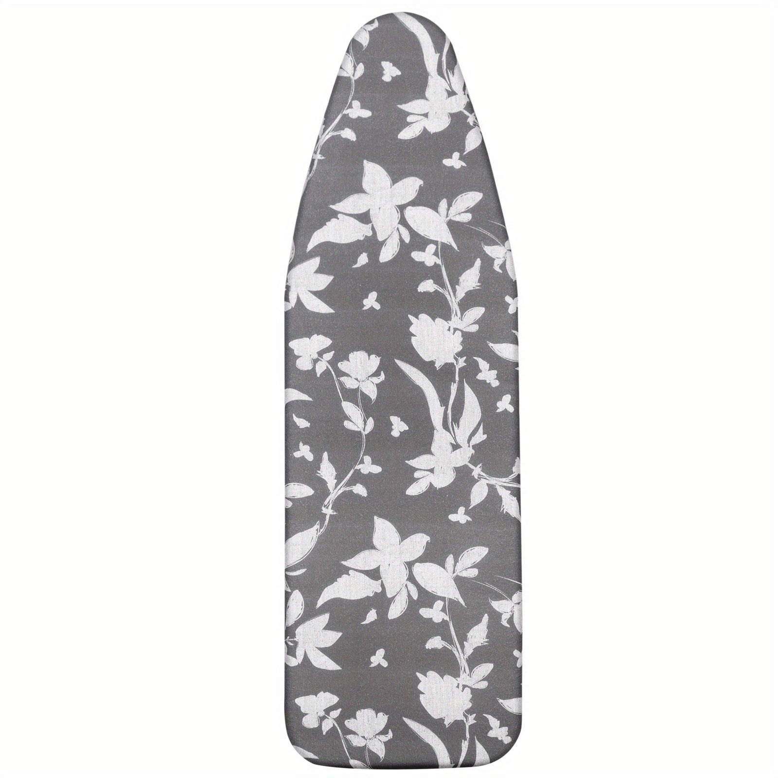 Floral Ironing Board Cover 1pc, Gray and White, Durable 400gsm Felt, Adjustable