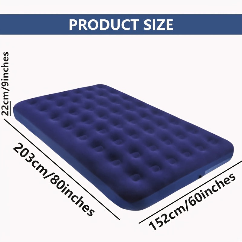Double Height Inflatable Bed for Home and Camping PVC Air Mattress Durable