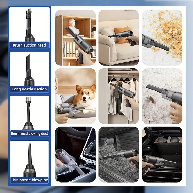 Ручной автомобильный пылесос на литий-ионной батарее, портативный мини-сосущий