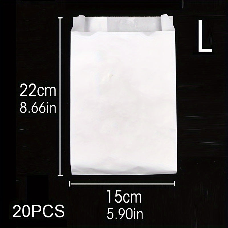 Bir martalik oziq-ovqat qadoqlash sumkallari 20/50 dona, yog'ga chidamli, olib ketish va oshxona uchun