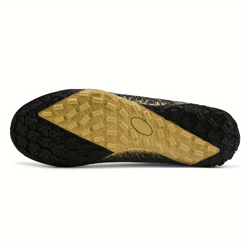 Men's High Top Turf Football Boots Outdoor Anti-Skid Breathable Lace-Up Soccer Cleats