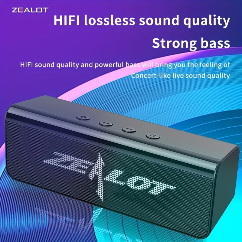 Wireless Bluetooth Speaker 10H Playtime Dual Pairing High-Fidelity Bass Aux USB Type-C