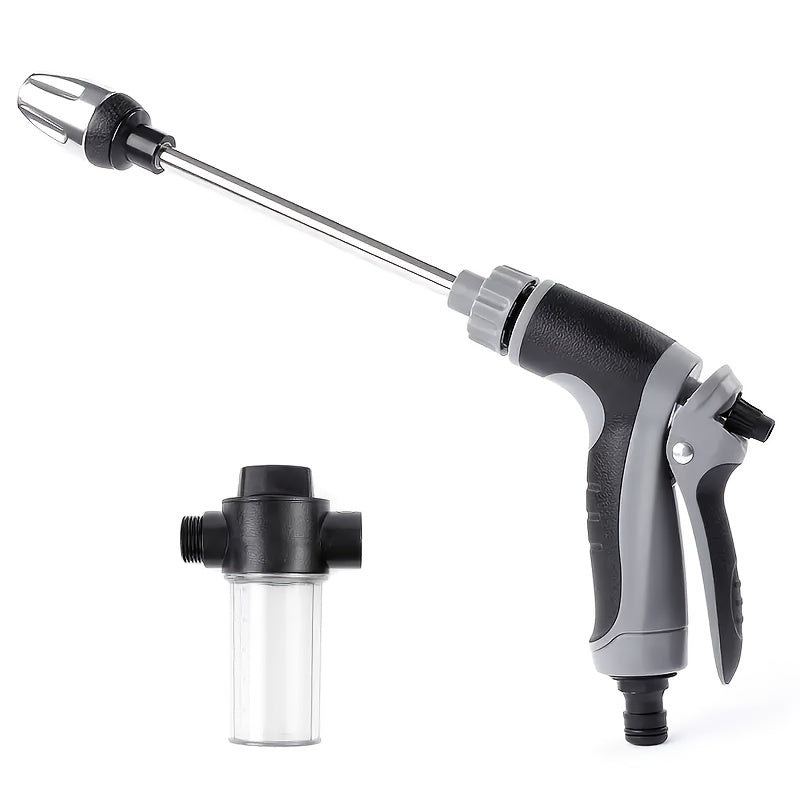 High Pressure Car Wash Gun with Rubber Nozzle and Adjustable Sprayer