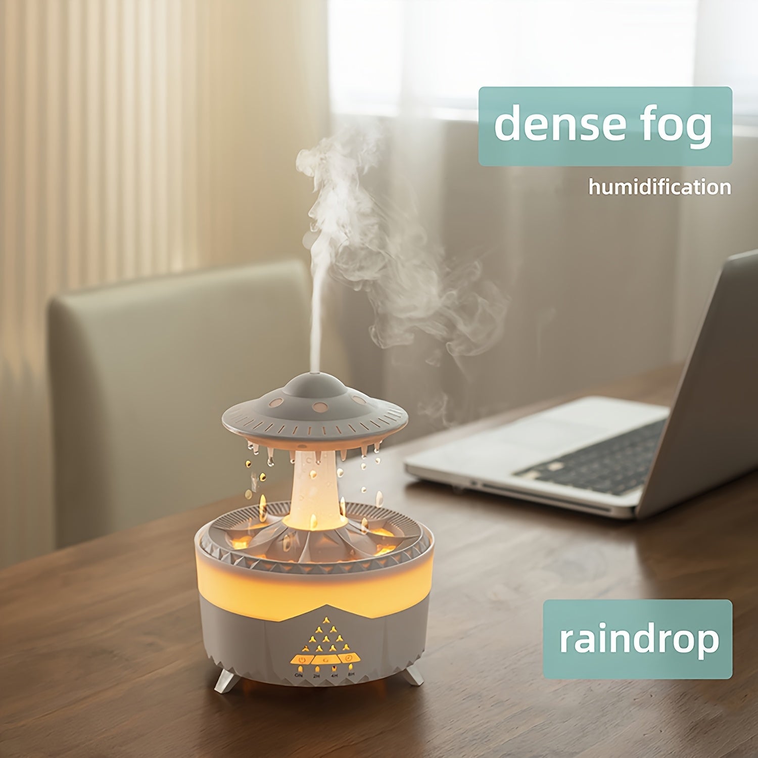 Ultrasonic Humidifier with Night Light and Remote for Small Rooms