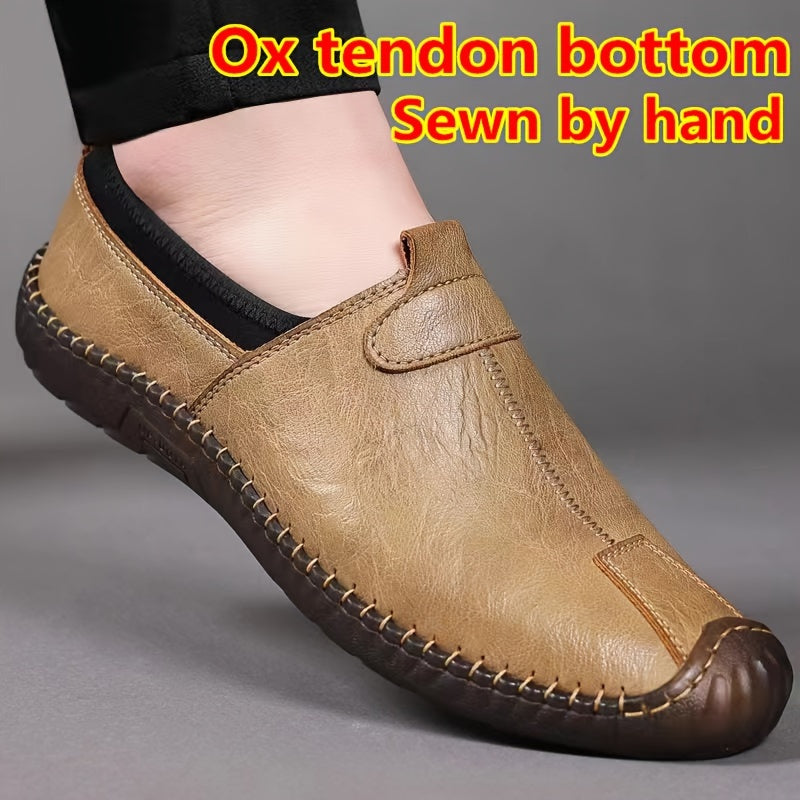 Men's Slip-On Loafers Breathable Microfiber Synthetic Leather Durable Non-Slip Sole Casual Driving