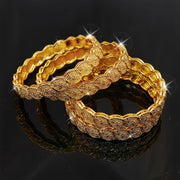 Set of 4 Elegant Luxury Silver Bracelets for Women Weddings Parties Gifts