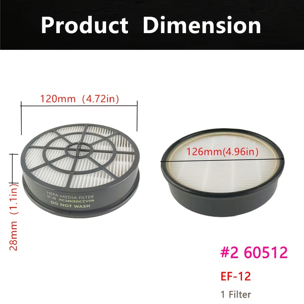 Kenmore vertikal changyutgichlari uchun almashtirish HEPA filtri, model EF-12. Qism raqami 20-60512 bilan oddiy o'rnatish.