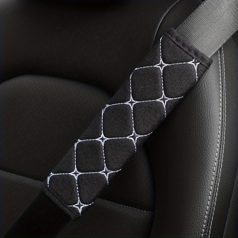 Car Seat Belt Shoulder Cover Embroidered Fabric Safety and Comfort