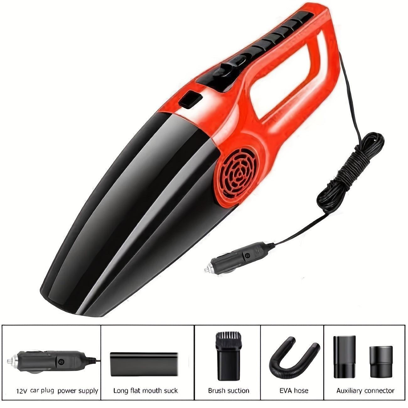 Car Vacuum Cleaner Mini 12V Corded Strong Suction for Small Cars