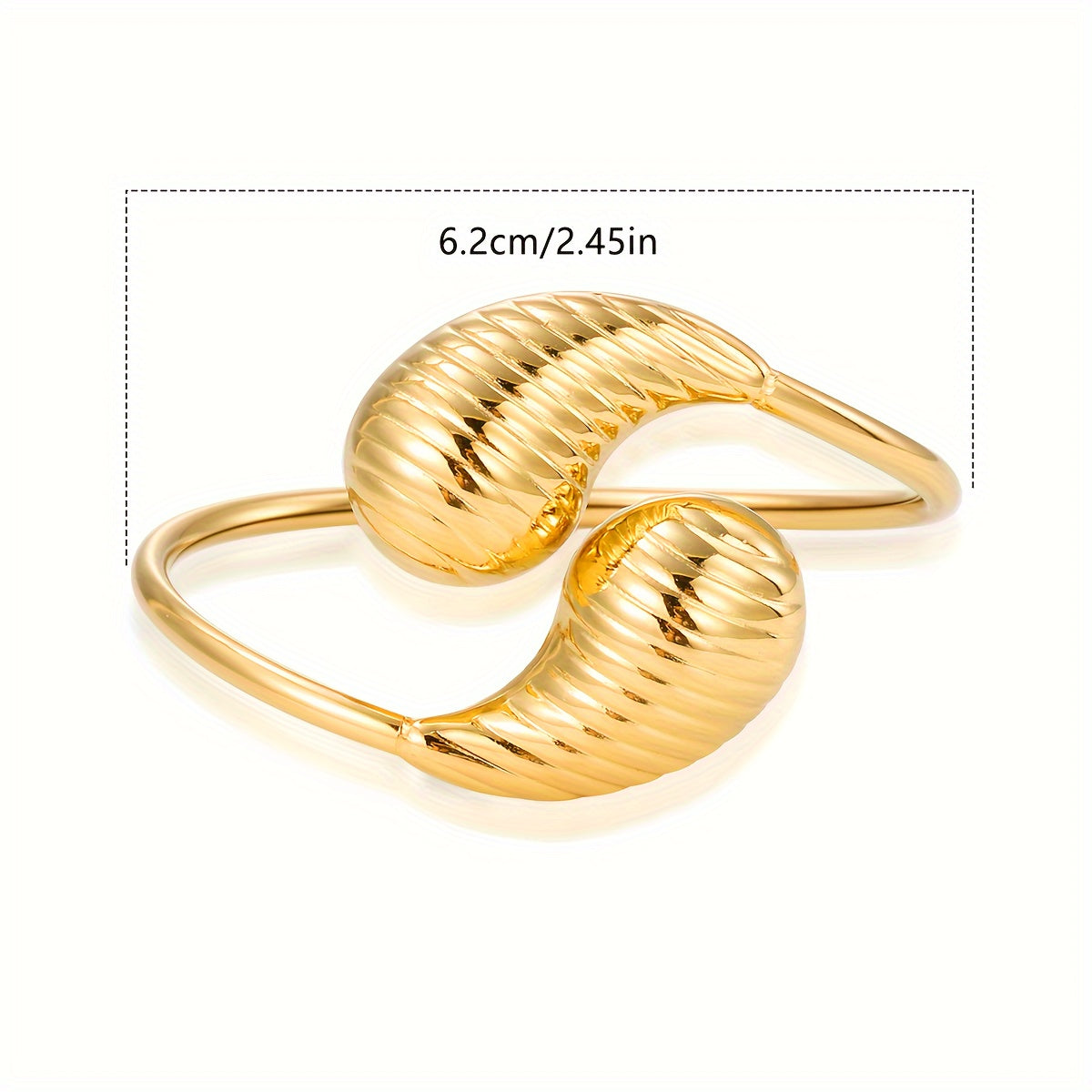 Zarif Bo'sh Dizaynli Paslanmaydigan Po'lat Suv Tomchisi Bilaguzuk - Partiyalar, Sayohatlar va Uchrashuvlar uchun Ideal.