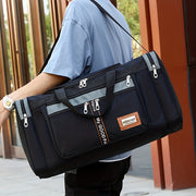 Nylon Travel Duffel Bag with Shoulder Straps Spacious Lightweight Gym Overnight Black Gray Khaki