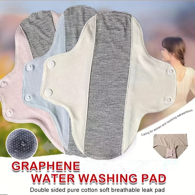 10 Reusable Menstrual Pads for Women and Elderly Leakproof Breathable Double-Sided Colorful Stripes Set of 10